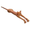 Decoratieve objecten Figurines Funny Basswood Cat Back Scratcher body jeukstick therapeutische zelfmassager houten licht duurzame creatieve geschenken drop 230209
