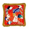 Kudde /dekorativ tryckt omslag Velvet tjock kudde Europeisk lyxig Tasselkant Hemdekoration /dekorativ