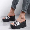 Sandalen 2022 Zomer Platform Wiggen Slippers Vrouwen Geel Open Teen Dikke Bodem Sandalen Vrouw Outdoor Casual Strand Schoenen Dames 43 T230208