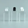 Storage Bottles 30pcs 150ml Empty Oblate Clear Refillable Cosmetic Bottle With Flip Top Cap Container For Shower Gel Shampoo Packaging