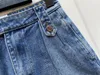 Женские джинсы Fashion Classic Trendy Luxury Design Spring и летние кожаные пунктуальные джинсовые шорты 230209