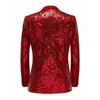 Men's Suits Men's Blazer Hombre Red Luxury Heavy Industry Embroidered Sequin Suit Oversized Casual Small Dress Stage Performance