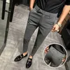 Hommes Pantalons Style Britannique Robe Costume Homme Stripe Hommes Designer Gentlemen Business Casual Pantalon De Travail 2836 230209