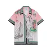 Casablanc skjorta män designer skjortor mens skjortor kostym casablanc varumärke hawaii blommor brev tryck strandskjortor herres designer silke skjortor US size m-3xl