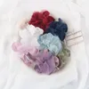 Decoratieve bloemen 10 stks zachte chiffon head diy bruiloft bridel jurk naaien meisje haarspeld decoratie accessoires voor handwerk handwerk