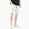 Shorts pour hommes MrGB coton lin hommes Style chinois cordon de serrage couleur unie pantalons courts été jambe droite décontracté genou longueur pantalon