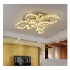 Chandeliers Living Room Atmospheric Creative Oval Crystal Lamp Led Ceiling Simple Modern Restaurant Lights Romantic Bedroom Light Dr Dhbmz