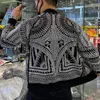 Men's Jackets High Quality Heavy Industry Diamond Punk Slim Jacket Men Coat Vintage Jaqueta Bombe