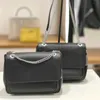 أكياس الكتف 2023 New Lychee Pattern Klare 25 Flap Organ Bag Classic Old Flower Smert Bag Bag One Counter Messenger for Women