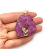 Charms Irregar Shape Crystal Pendant Natural Semiprecious Stone For Diy Necklace Jewelry Making Woman Accessories Wholesalec Dhh18