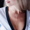 Minimalistische Ronde Stok Hanger Ketting voor Vrouwen Parel Sleutelbeen Ketting Bladeren Lange Ketting Mode-sieraden Verklaring Meisje Gift