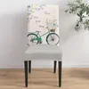 Chair Covers Bicycle Daisy Vintage Old Spaper Cover Dining Spandex Stretch Seat Home Office Decoration Desk Case Set