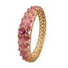 Bangle Cloisonne Bracelet Female Fashion Retro Han Edition Hollow Out Wide Enamel Gold-plated Jewelry Gifts