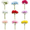 Flores decorativas grinaldas 6pcs buquê artificial de buquê realista de seda de seda peony festa de natal decoração artesanal dions presentes