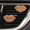 Decorazioni Diamante Profumo Decorazione labbra Presa Clip Deodorante per interni Diffusore di aromi Ricambi auto Decorazione auto rosa 0209