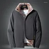 メンズジャケットメン2023冬の防風暖かい濃厚なフリースジャケットファッションカジュアルコートアウトドアクラシック