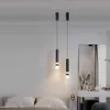 Lichter Moderne Lange Kabel Lampen für Nachttisch Wohnzimmer Foyer Beleuchtung Nordic LED Decke Hängende Pendelleuchte Warmweißes Licht 0209