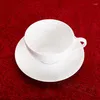 Bols 45% poudre d'os norme européenne porcelaine fine porcelaine tasse à café britannique thé artisanal avec soucoupe