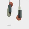 Lampes suspendues Nordic Color Lights Creative Macaron Suspension Pour Salle À Manger Chambre Art Décor E27 Loft Café Suspension Luminaire