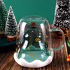 Wine Glasses Double Layered Anti Scald Glass Christmas Tree Starry Sky Coffee Mug Thermal Insulation Breakfast Milk Cup Children's GiftW