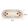 Nappe de table européenne broderie fleur Rose dentelle nappe couverture rectangulaire pour la décoration de la maison de fête de mariage