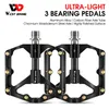 Pédales de vélo WEST BIKING pédale ultralégère pour vélo roulement scellé Tube d'essieu en Fiber de carbone vtt pédale en alliage antichoc BMX accessoires de vélo 0208