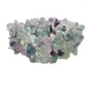 Strand Natural Stone Multilayer Multicolor Armband Handgjorda oregelbundna kristallgrus Elastiska chips Diy Women Jewelry Agates