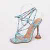 Summer High Heels New Women's Lace-up Cross-Strap Arrivals Gladiator Sandals Open Toe Spike Heel Ladies Shoes T230208 231