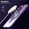Custodia per telefono con supporto magnetico trasparente per iPhone 12 11 13 14 Pro Max con staffa Cover in TPU per caricabatterie wireless Magsafe