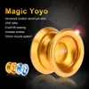 Yoyo Professional Magic Yoyo 2 Colors T8 Aluminum Alloy Metal Yoyo 8 Ball KK Bearing with String Kids Toys Yoyo Lake Blue Gold 230209