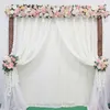 Decorative Flowers Artificial 2M Rose Flower Row Wedding Arched Door Decor Flores Silk Peony Road Cited Home Party Decoration