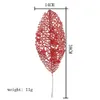 Christmas decoration metal wall flowers gold powder leaf simulation lily leaf festival decoration wedding scene decoration plastic simulation plant wholesale