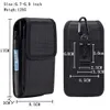 General 6.5-6.9Inch Oxford Cloth Two Phone Holster Pouch For Iphone 15 14 Plus 13 12 Pro Max Galaxy S23 Plus S22 Ultra Horizontal Vetical Cases Hip Clip Belt Black Bag