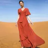 Etniska kläder Dubai Kaftan Muslimska kvinnor Chiffon Long Dress Arabic Abaya Islamiska Jalabiya Marockan Mellanöstern Rhinestone Party Gown