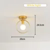 Lights Plating Glass Nordic balcony Cloakroom ceiling light LED Creative living room corridor Ceiling lamp fixture 0209