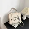 2023 Purses Clearance Outlet Online Sale Stylized Medium Letter Printing Scrub Korean Women's Shoulder Fashion Oblique Straddle Tote Bag