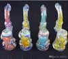 Many Coloured Spiral Glass Pipes in Europe and America Wholesale Bongs Oil Burner Pipes Water Pipes Glass Pipe Oil Rigs Smoking Free Shippin