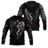 Felpe con cappuccio da uomo Felpe Reaper Skull Angel And Demon 3D All Over Stampato Autunno Uomo Unisex Casual Zip Pullover Streetwear sudadera hombre 230209