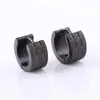 Pendientes de aro de moda esmerilados pequeños Huggie de acero inoxidable, superficie de arena, Color dorado, negro, joyería ancha para hombres y mujeres