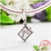 Charms 100 Real 925 Sterling Sier Blackboard Teach with Love Fit Original armband ketting S925CharmScharms Drop levering 2 DHXR5