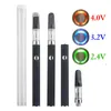 Slim Variable Voltage Preheat Battery 510 Vape Button Pen Preheating Starter Kit with .5ml 510 Oil Ceramic Coil Pyrex Glass Cartridges