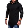 Men's Hoodies Fashion Autumn Long Sleeve Stylish Hooded Men Solid Color Swag Hem Hip Hop Hipster Streetwear Clothes