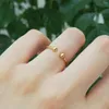 Pierścienie klastrowe otwarty pierścień regulowany 14 -karatowy złoto wypełniona kłykciami biżuteria minimalistyczne stanowisko bohemian dla kobiet prezent