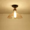 Taklampor Retro Industry Loft Glass Tak Simplicity Tarderrum Balkong Hall Lamp Porch Light 0209