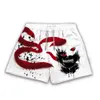 Shorts masculinos Anime Tokyo Ghoul Shorts Classic Gym Basketball Workout Shorts Mesh Shorts Casuais Casuais Submissão Termato T230209