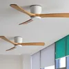 Ventilateurs de plafond 2023 nordique bois ventilateur salon salle à manger industriel rétro Commercial plancher bas télécommande moderne maison lampe