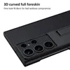 GKK 3D Coverd Caso de couro dobrável completo PU para Samsung Galaxy S23 Ultra S23Plus Kickstand Teleping Back Cover