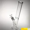 Nowe 12 -calowe szklane rurki wodne Bong z 14 mm miską Downstem Grube szklane zlewki perkolator recyklator Bong Rigs DAB do palenia