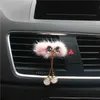 Interior Decorations Solid Aromatherapy Freshener Crystal Bow Pearl Fringe Pendant Car Perfume Clip Air Conditioner Outlet Decoration 0209