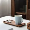 Plates Black Walnut Storage Saucer Dessert Dinner Bread Tea Coffee Trays Fruit Dishes